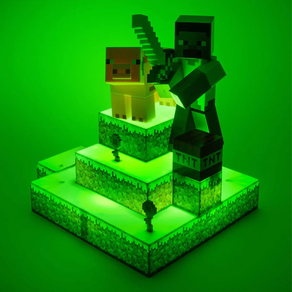 Light Minecraft Steve Diorama Figural 30 cm lámppa Light Minecraft Steve Diorama Figural 30 cm lámppa