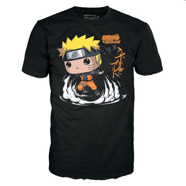 Funko POP! & Tee Póló (méret M) és Figura készlet Naruto Running (Metallic) (Naruto)