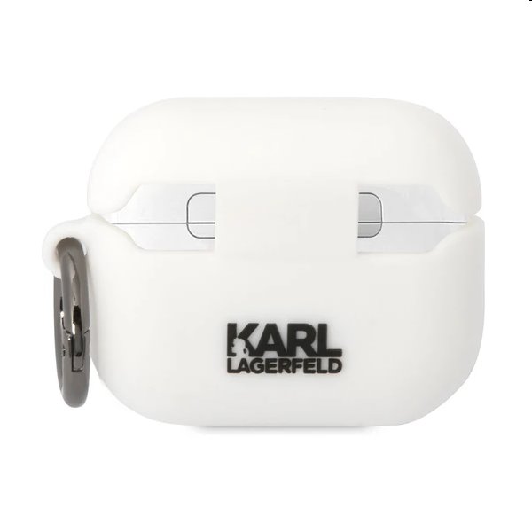 Karl Lagerfeld 3D Logo NFT Choupette Head szilikontok for Apple AirPods Pro, fehér