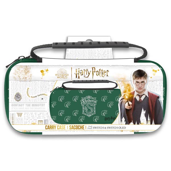 Védőtok Harry Potter Slytherin Nintendo Switch számára, zöld Védőtok Harry Potter Slytherin Nintendo Switch számára, zöld