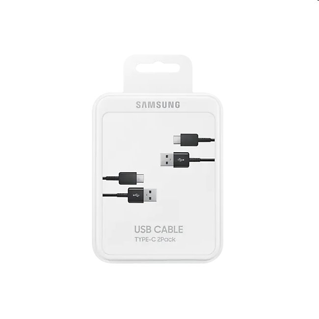Samsung adatkábel USB-A / USB-C 2db a csomagban (1.5m), Fekete