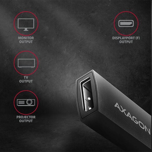 AXAGON RVC-DP adapter USB-C na DisplayPort 4K / 60 Hz