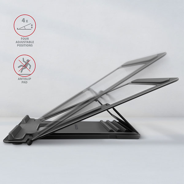 AXAGON STND-L alumínium állvány laptopokhoz 10" - 16", 4 állítható szög AXAGON STND-L alumínium állvány laptopokhoz 10" - 16", 4 állítható szög