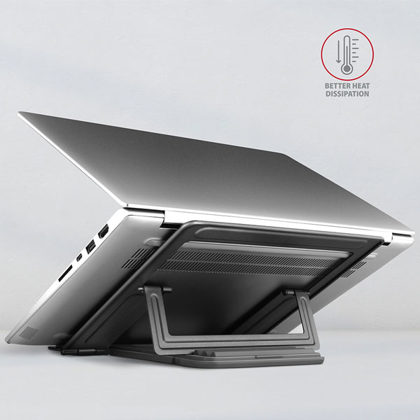 AXAGON STND-L alumínium állvány laptopokhoz 10" - 16", 4 állítható szög