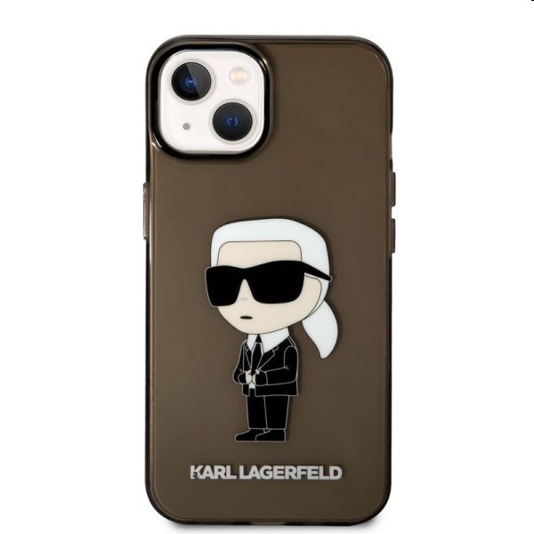 Tok Karl Lagerfeld IML Ikonik NFT for Apple iPhone 14 Plus, fekete