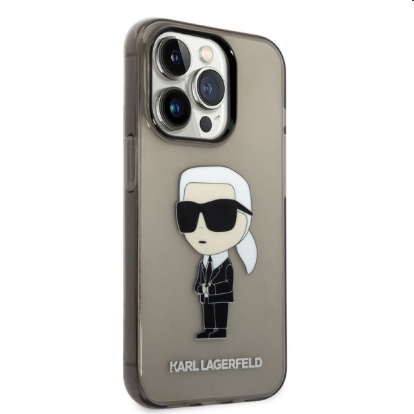 Tok Karl Lagerfeld IML Ikonik NFT for Apple iPhone 14 Pro, fekete