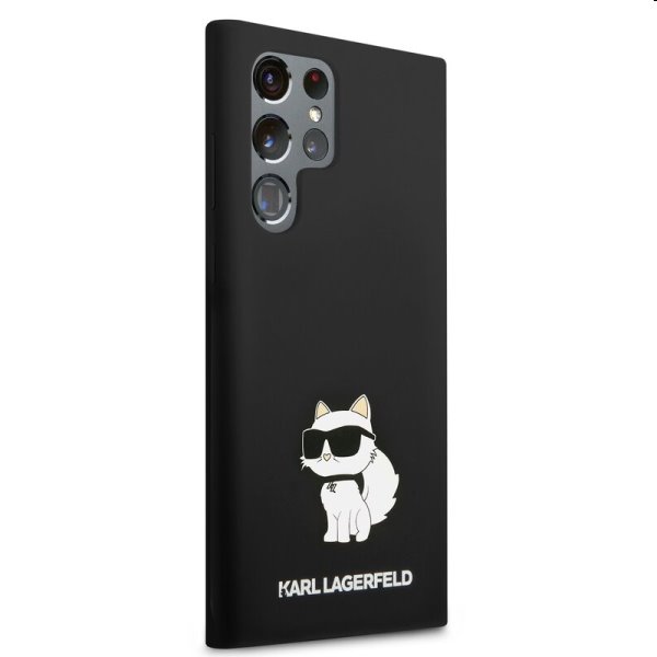 Tok Karl Lagerfeld Liquid Silicone Choupette NFT for Samsung Galaxy S23 Ultra, fekete