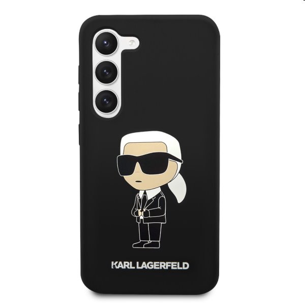 Tok Karl Lagerfeld Liquid Silicone Ikonik NFT for Samsung Galaxy S23, fekete