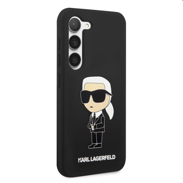 Tok Karl Lagerfeld Liquid Silicone Ikonik NFT for Samsung Galaxy S23, fekete