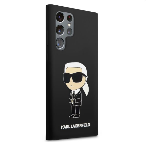 Tok Karl Lagerfeld Liquid Silicone Ikonik NFT for Samsung Galaxy S23 Ultra, fekete