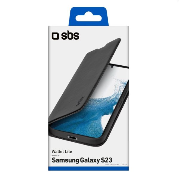 Tok SBS Book Wallet Lite for Samsung Galaxy S23, fekete