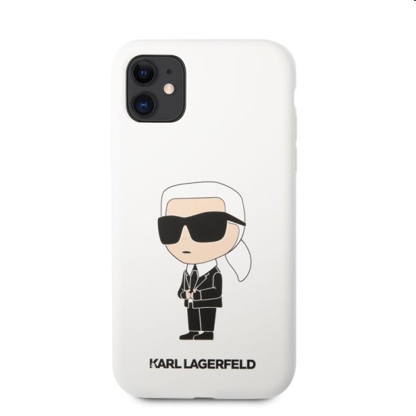Hátlapi tok Karl Lagerfeld Liquid Silicone Ikonik NFT for Apple iPhone 11, fehér