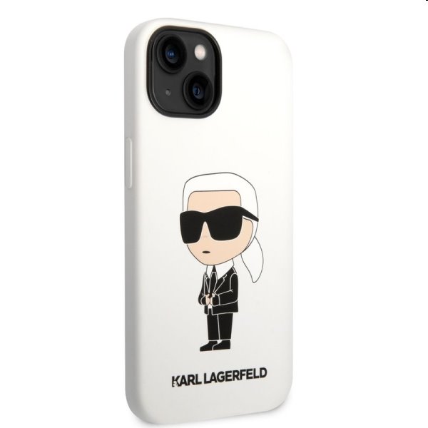 Hátlapi tok Karl Lagerfeld Liquid Silicone Ikonik NFT for Apple iPhone 14 Plus, fehér