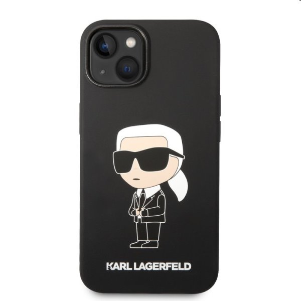 Hátlapi tok Karl Lagerfeld Liquid Silicone Ikonik NFT for Apple iPhone 14 Plus, fekete