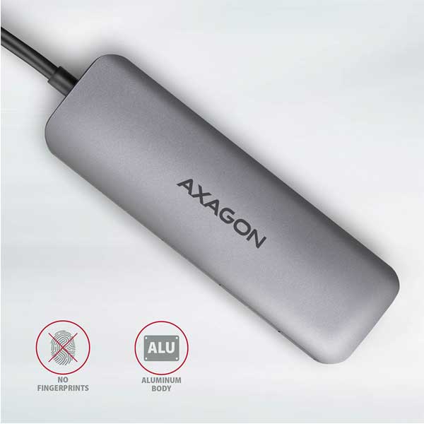 AXAGON HMC-5 2x USB-A, HDMI, SD/microSD, USB 3.2 Gen 1 hub, PD 100W, 20cm USB-C kábel