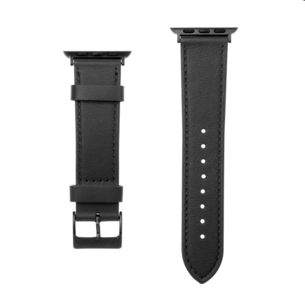 FIXED bőrszíj for Apple Watch 38/40/41 mm, fekete