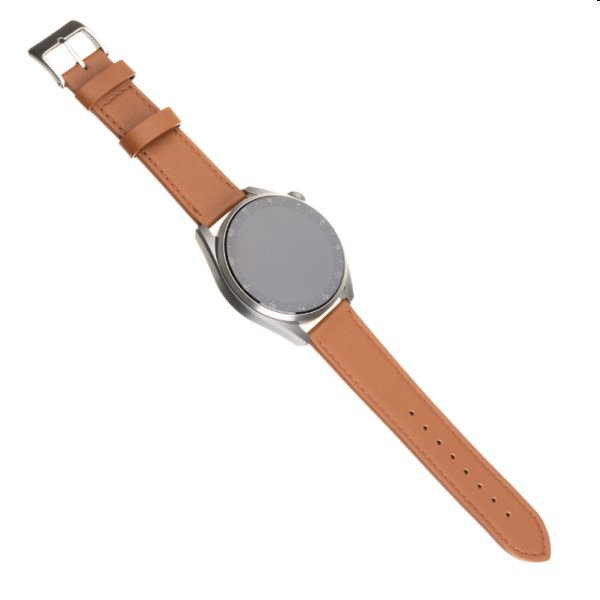 FIXED bőrszíj Quick Release 22 mm szélességgel for smartwatch, barna