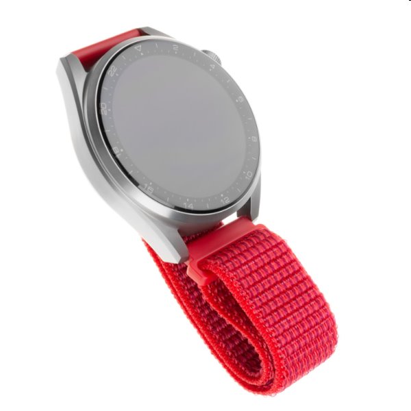 FIXED Nylon szíj for Smartwatch 22 mm, piros