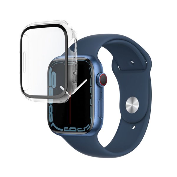 FIXED Pure védőtok temperált üveggel for Apple Watch 45mm/Series 8 45mm, tiszta