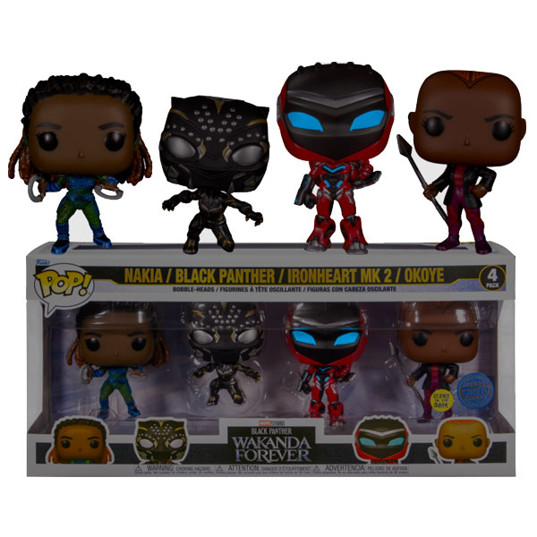 POP! 4 Pack Black Panther 2 Wakanda Forever (Marvel) Special Kiadás (Világít a sötétben) figura