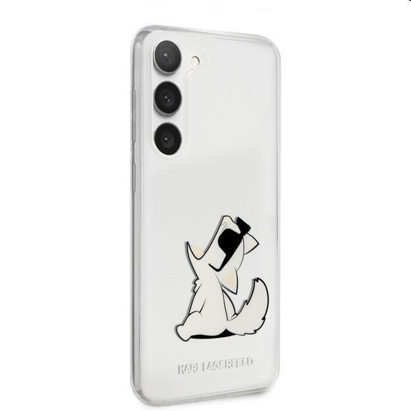 Tok Karl Lagerfeld PC/TPU Choupette Eat Samsung Galaxy S23 Plus számára, átlátszó