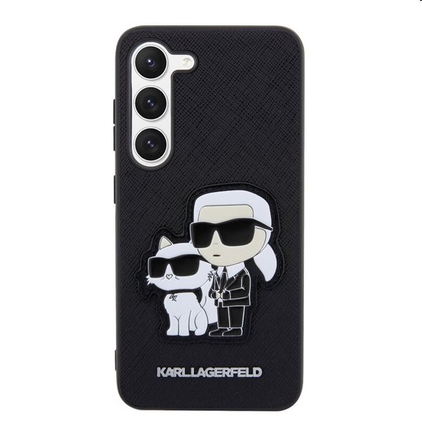Tok Karl Lagerfeld PU Saffiano Karl and Choupette NFT Samsung Galaxy S23 számára, fekete