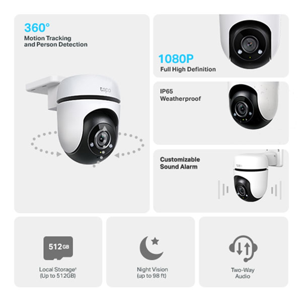 TP-Link Tapo C500 Kültéri okoskamera TP-Link Tapo C500 Kültéri okoskamera