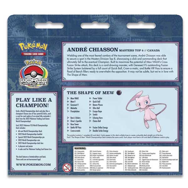 Pokémon TCG: World Championships André Chiasson The Shape of Mew (Pokémon) kártyajáték Pokémon TCG: World Championships André Chiasson The Shape of Mew (Pokémon) kártyajáték