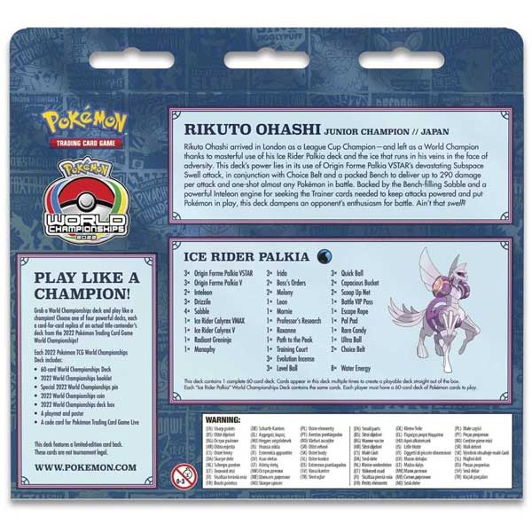 Pokémon TCG: World Championships Deck Rikuto Ohashi Ice Rider Palkia (Pokémon) kártyajáték Pokémon TCG: World Championships Deck Rikuto Ohashi Ice Rider Palkia (Pokémon) kártyajáték