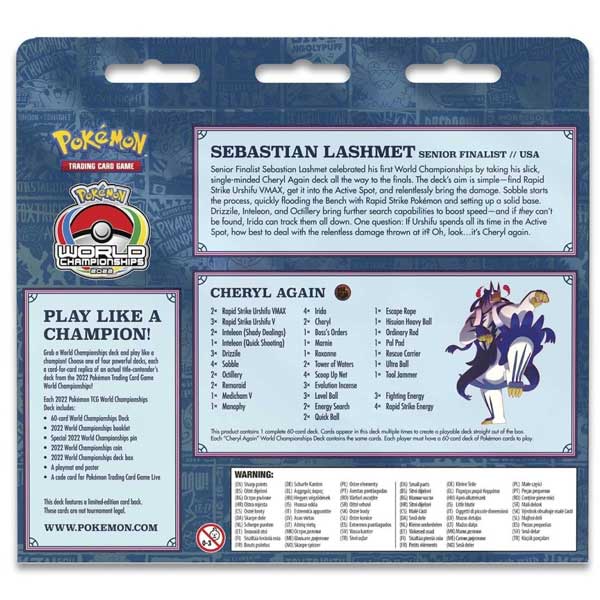 Pokémon TCG: World Championships Deck Sebastian Lashmet Cheryl Again (Pokémon) kártyajáték Pokémon TCG: World Championships Deck Sebastian Lashmet Cheryl Again (Pokémon) kártyajáték