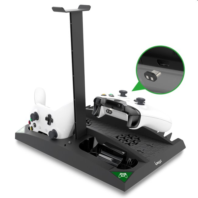 iPega XB007 dokkolóállomás Xbox One, One S és One X, Vezeték nélküli vezérlő és fejhallgató számára iPega XB007 dokkolóállomás Xbox One, One S és One X, Vezeték nélküli vezérlő és fejhallgató számára
