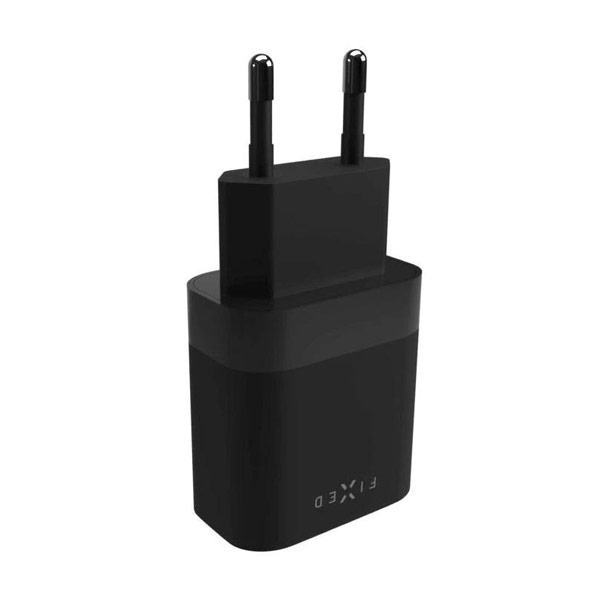 FIXED Hálózati töltő USB-C, PD, 20W, fekete