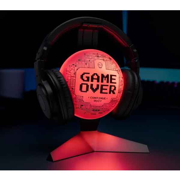 Fejhallgató állvány Light Game Over világító állvány