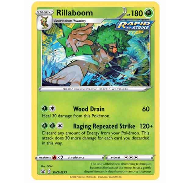 Pokémon TCG: Sword & Shield 12.5 Crown Zenith Pin Collection Rillaboom kártyajáték Pokémon TCG: Sword & Shield 12.5 Crown Zenith Pin Collection Rillaboom kártyajáték