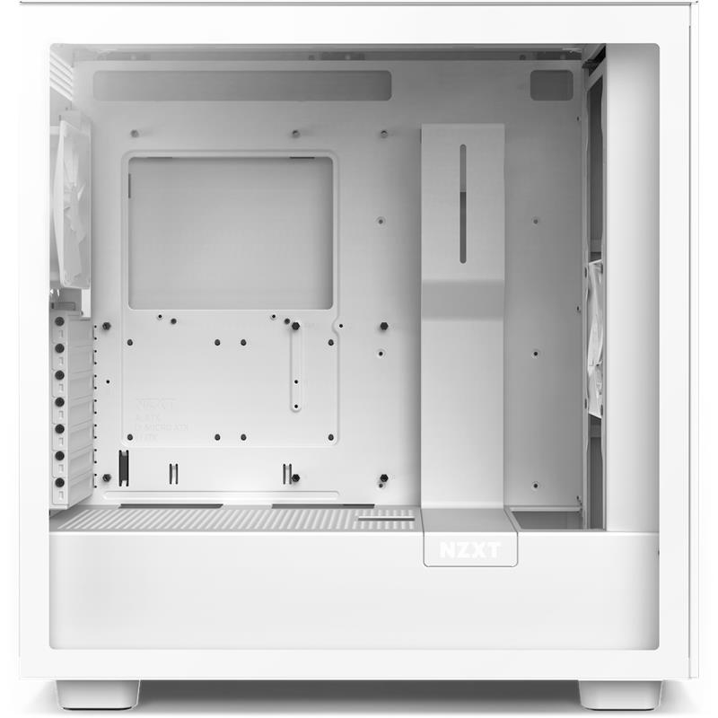 NZXT case H7 Flow Kiadás / ATX / 2x 120 mm fan / USB-C / 2x USB / tempered glass / mesh panel / fehér