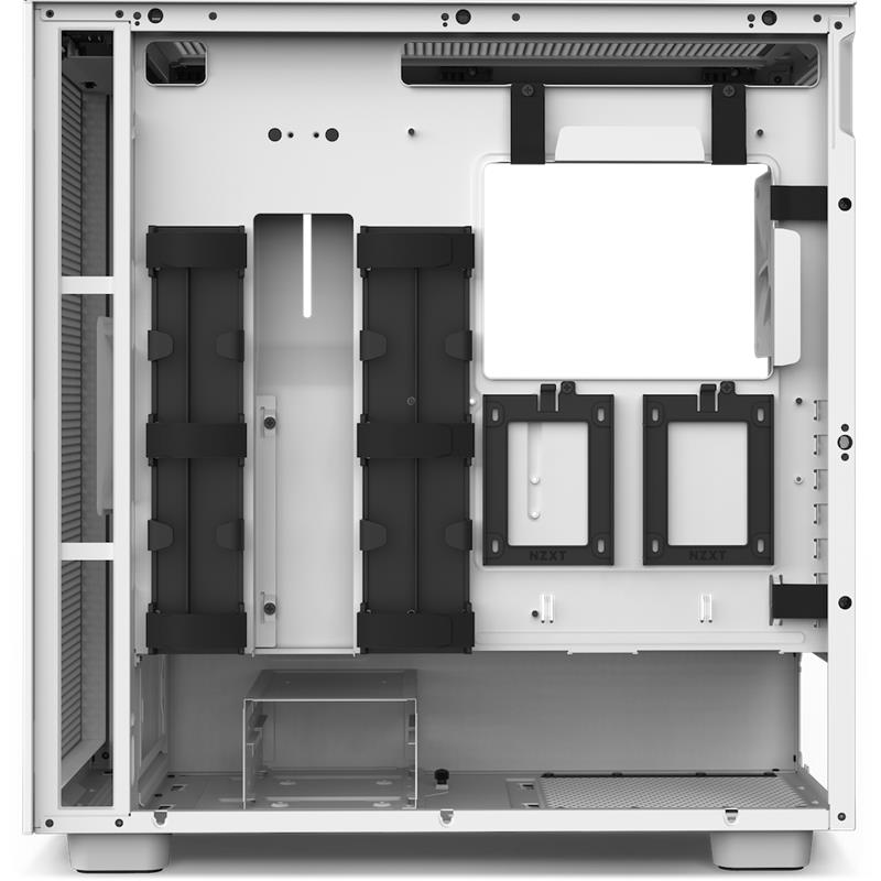 NZXT case H7 Flow Kiadás / ATX / 2x 120 mm fan / USB-C / 2x USB / tempered glass / mesh panel / fehér