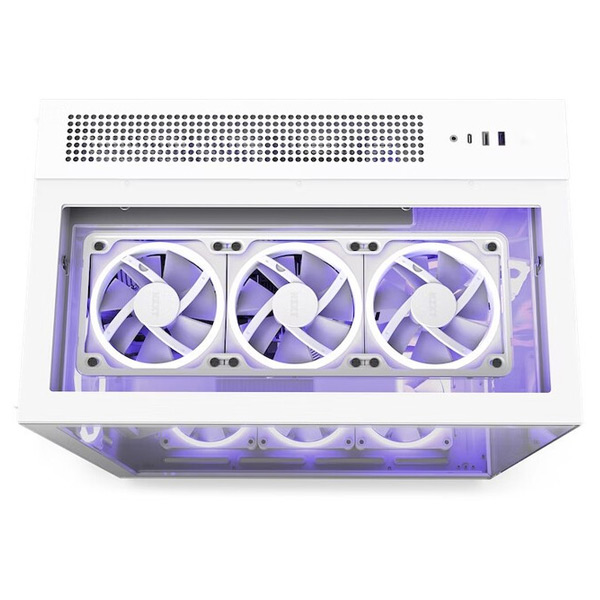 NZXT case H9 Elite Dual-chambers ATX / 3 x RGB 120 mm / 1x 120 mm fan / prosklená / RGB&fan controler / fehér NZXT case H9 Elite Dual-chambers ATX / 3 x RGB 120 mm / 1x 120 mm fan / prosklená / RGB&fan controler / fehér