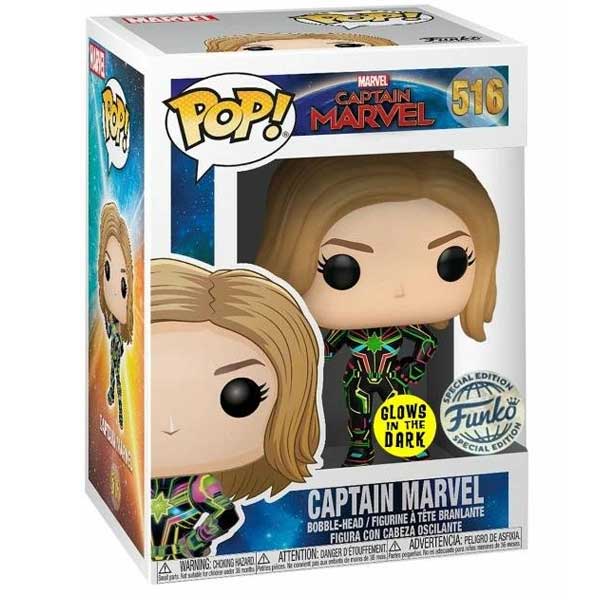 POP! Captain Marvel (Marvel) Special Kiadás (Glows in The Dark) figura