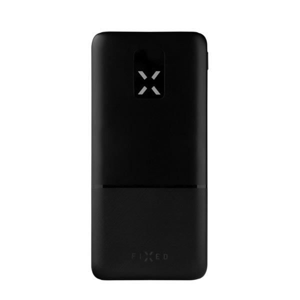 FIXED Powerbank Zen 10 LCD kijelzővel és PD kimenettel 20W, 10 000 mAh, fekete