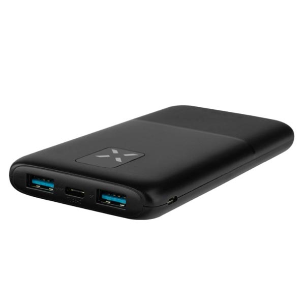 FIXED Powerbank Zen 10 LCD kijelzővel és PD kimenettel 20W, 10 000 mAh, fekete