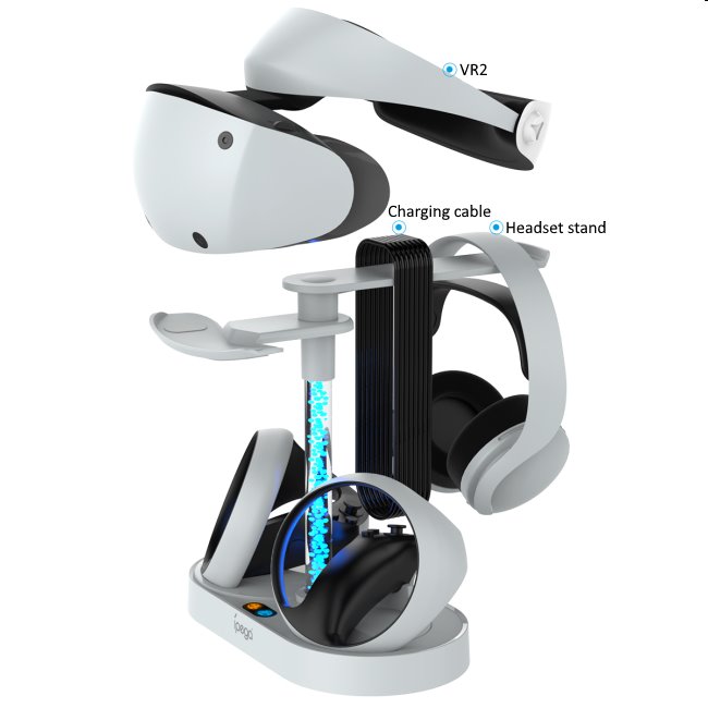 iPega PlayStation 5 VR2 többfunkciós töltőállvány iPega PlayStation 5 VR2 többfunkciós töltőállvány