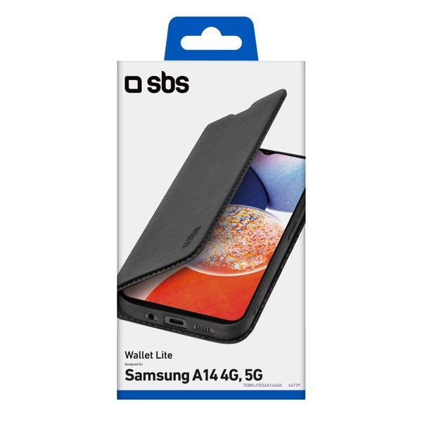 SBS Book Wallet Lite tok Samsung Galaxy A14 4G/A14 5G számára, fekete SBS Book Wallet Lite tok Samsung Galaxy A14 4G/A14 5G számára, fekete