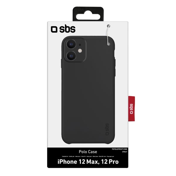 SBS Polo One tok Apple iPhone 12/12 Pro számára, fekete