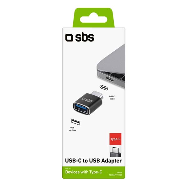 SBS Adapter USB női/USB-C hím, fekete