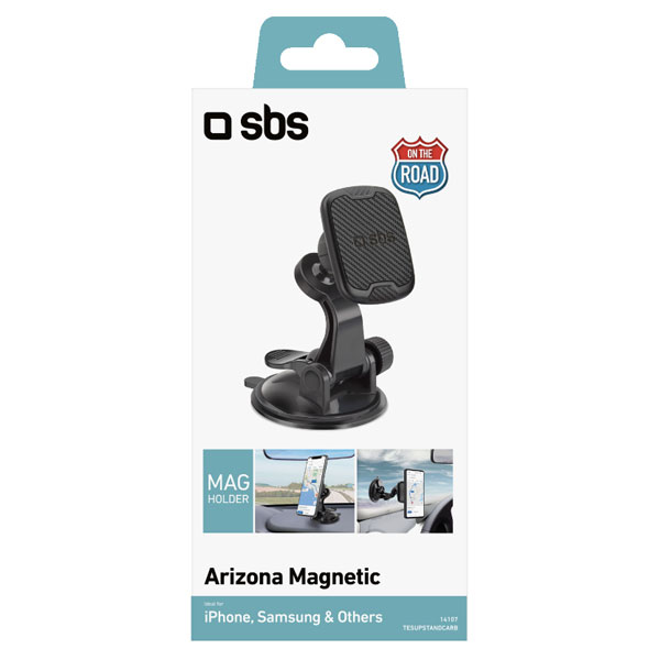 SBS Autós tartó Arizona Magnetic, tapadókoronggal, fekete
