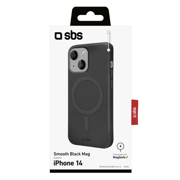 SBS Smooth Mag tok MagSafe kompatibilis iPhone 14 számára, fekete