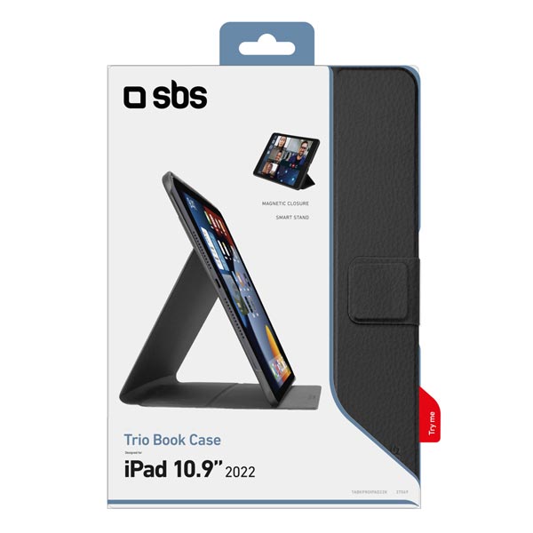 SBS Trio Book Pro tok iPad 10,9'' (2022) számára, fekete SBS Trio Book Pro tok iPad 10,9'' (2022) számára, fekete