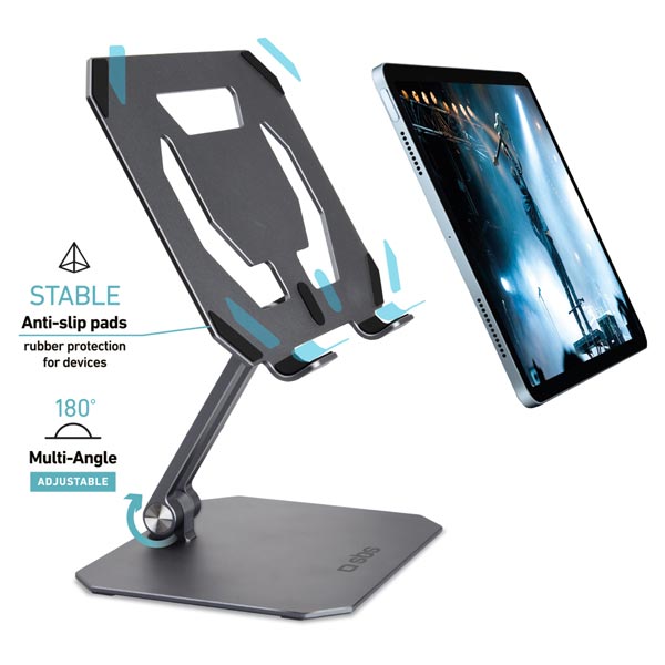 SBS univerzális asztali állvány tablet számára, fekete SBS univerzális asztali állvány tablet számára, fekete