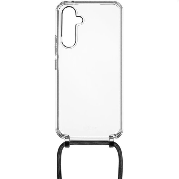 FIXED Pure Neck case tok with lanyard Samsung Galaxy S23 számára, Fekete