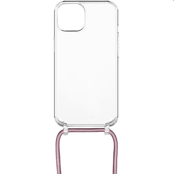 FIXED Pure Neck nyakbaakasztós madzaggal Apple iPhone 14 számára, rózsaszín